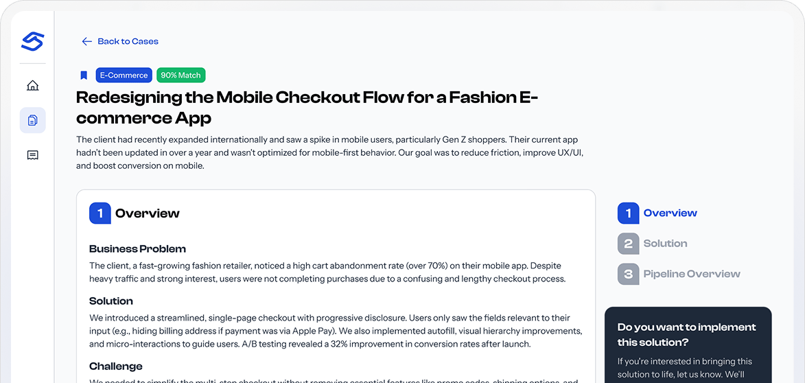 SolveStack.ai application interface